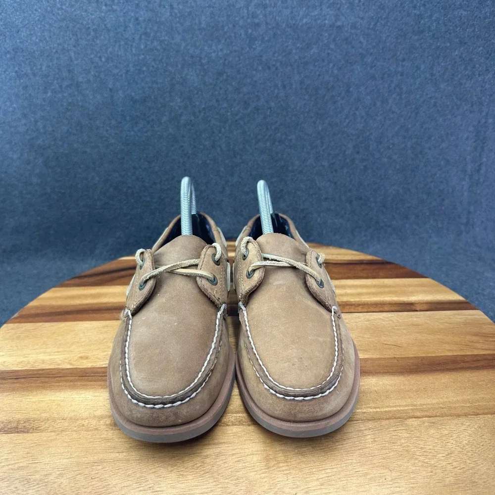 Timberland Boat Shoes Men's 7.5M Light Brown Genuine Leather Upper 71030 3444